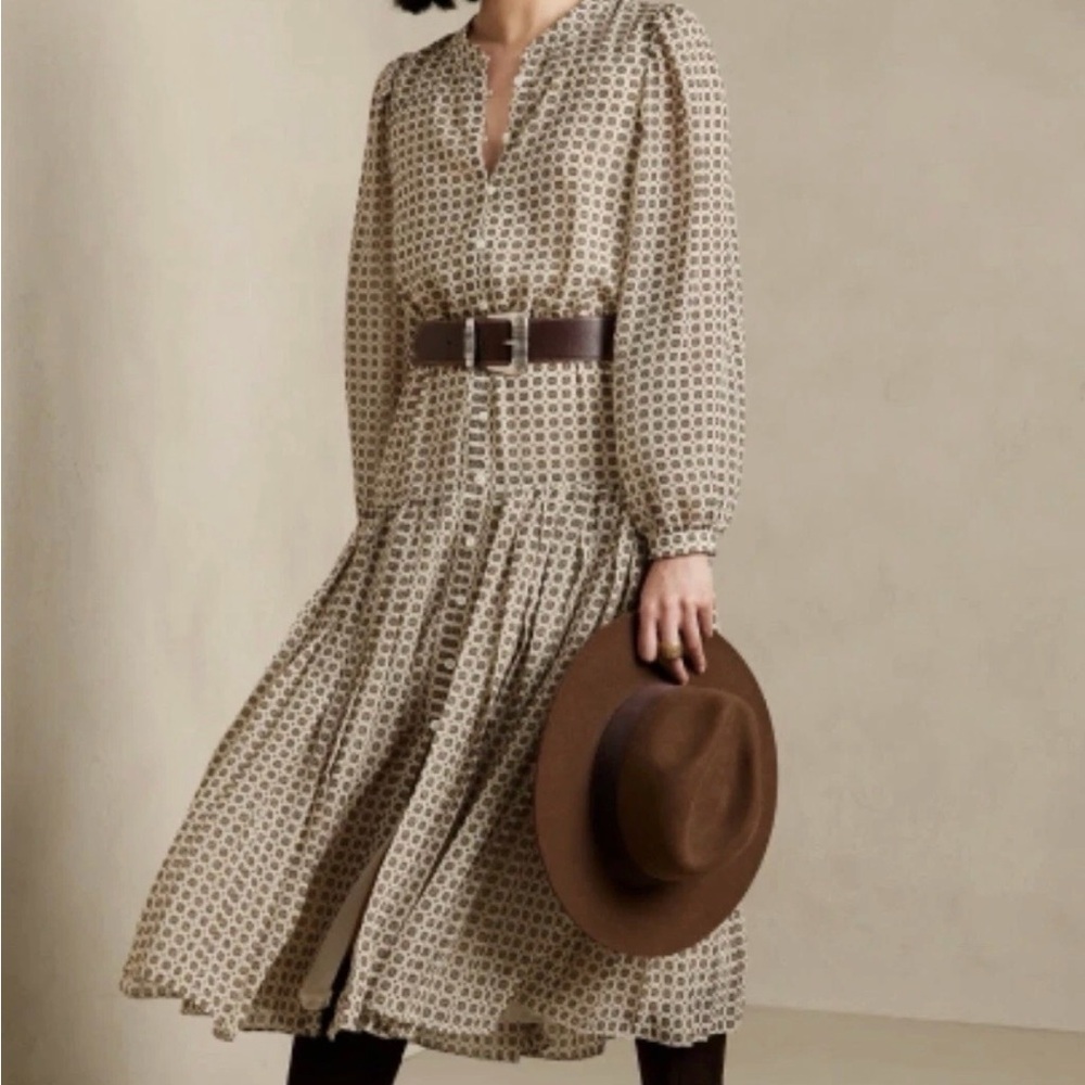 NWT Banana Republic Pleated Midi Dress